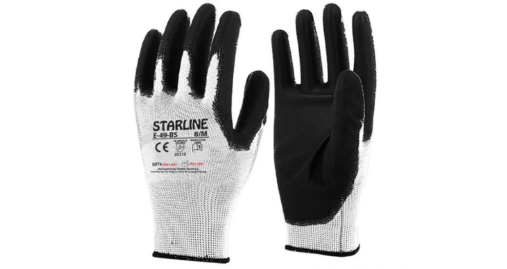 STARLINE Beyaz-Siyah İş Eldiveni