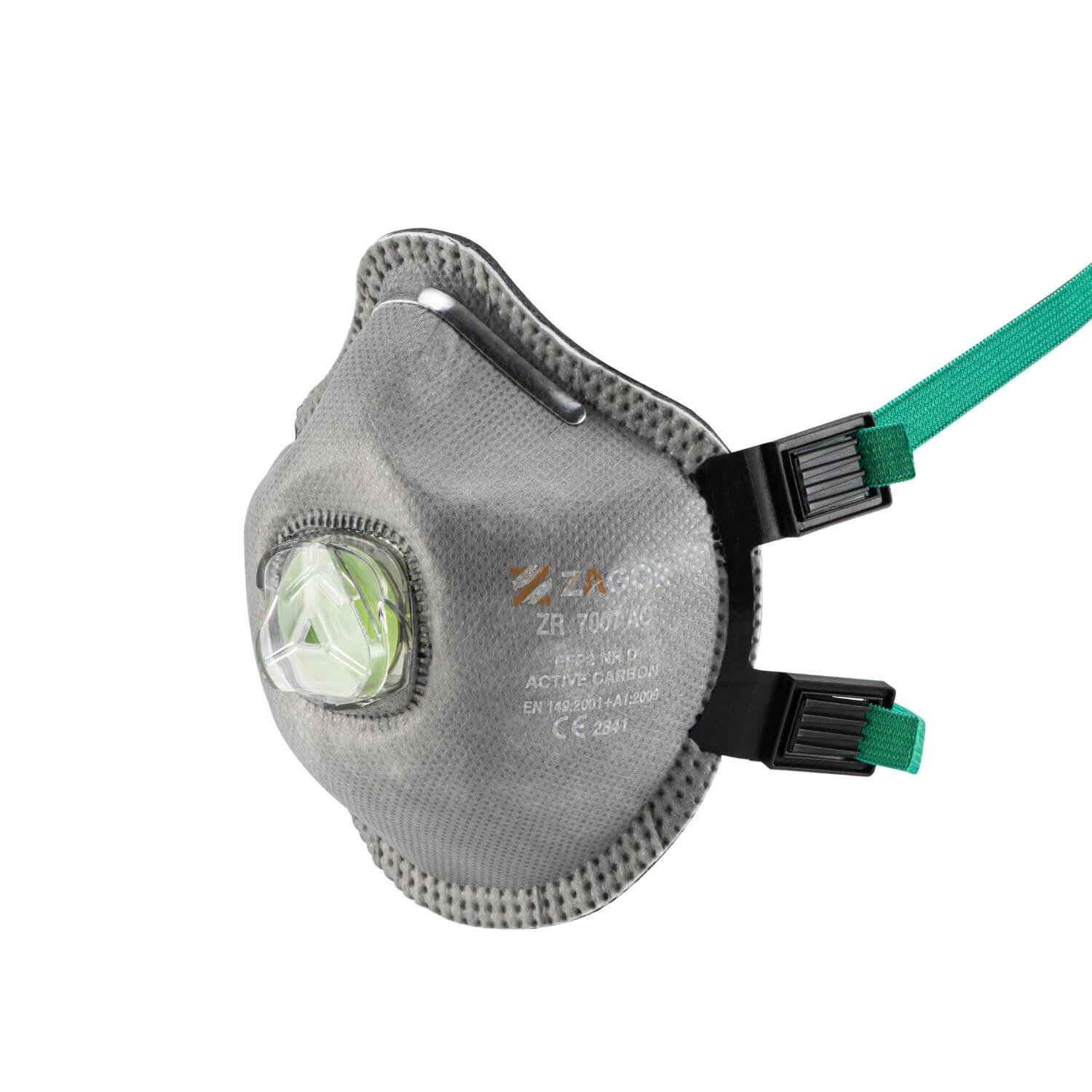 ZAGOR 7007 FFP2 NR D Aktif Karbonlu Ventilli Konik Toz Maskesi
